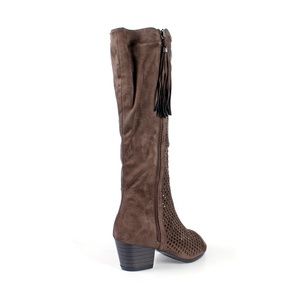 Nature Breeze Shoes - Cresta-02 Peep toe Women's Perforated Boots Nature Breeze Shoes - Cresta-02 Peep toe Women's Perforated Boots
